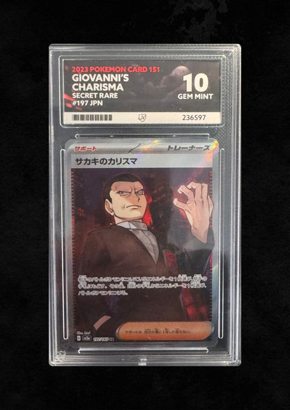 Giovanni's Charisma SR #197 Gem Mint 10 JPN