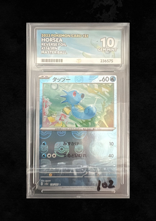 Horsea 116/165 – Master Ball Reverse Foil 10 GEM MINT