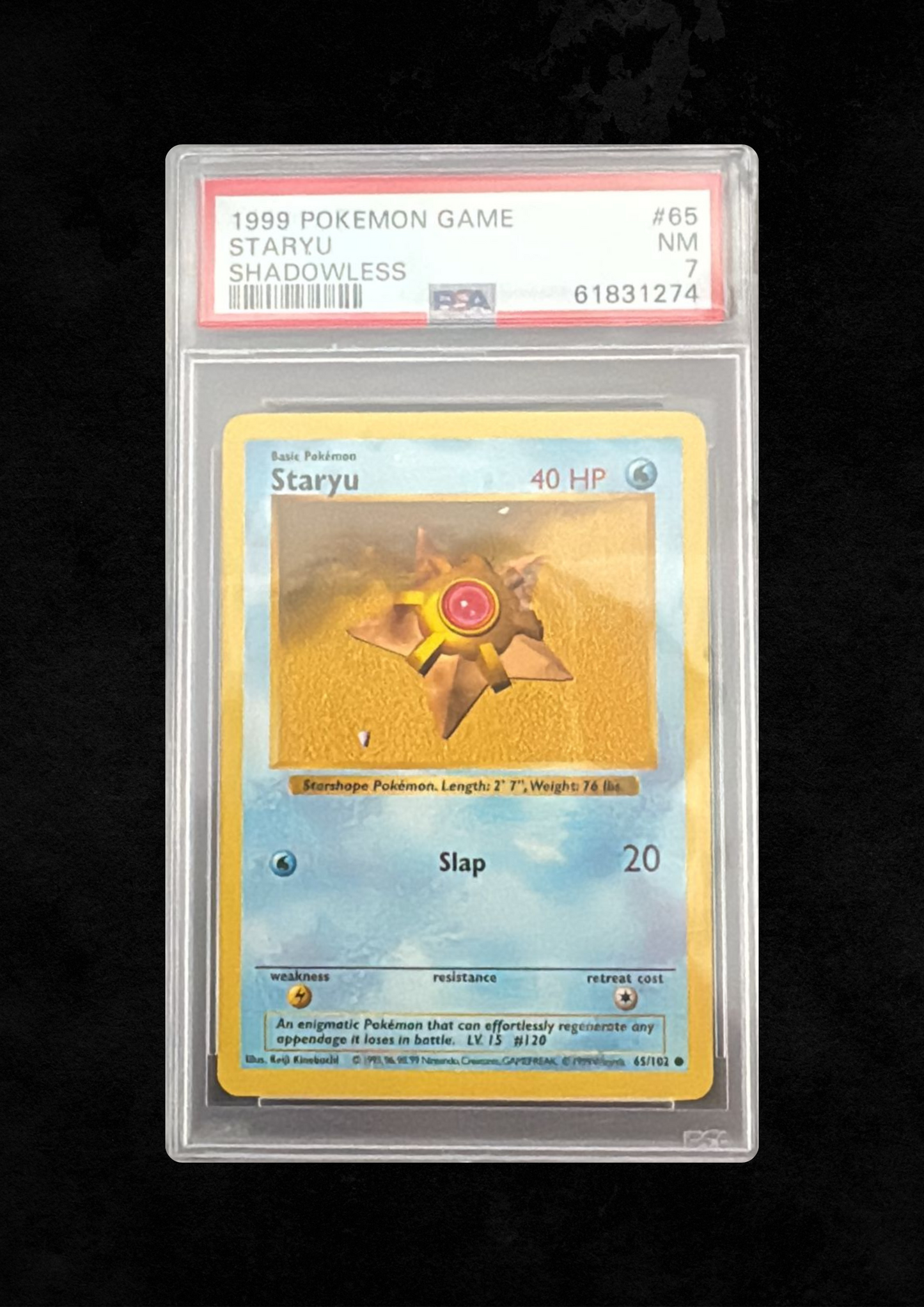 Shadowless Staryu – Base Set 65/102 1999 Pokémon 1st Edition